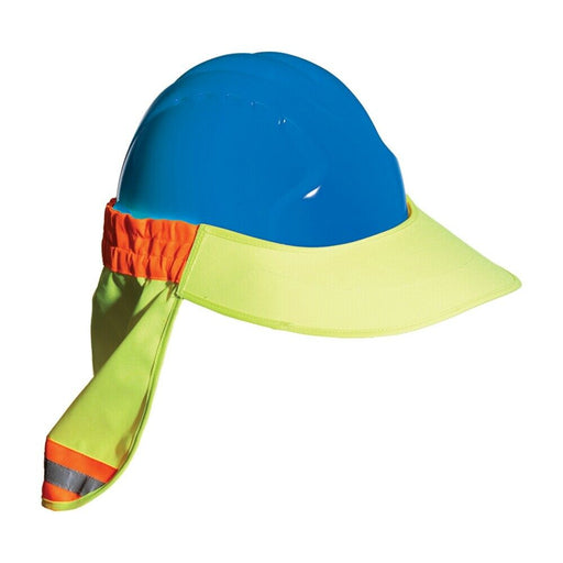 FR (Fire Retardent) Treated Hi-Vis Hard Hat Visor and Neck Shade, 396-801FR - BHP Safety Products